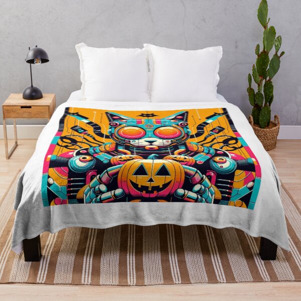 Item preview, Orange Halloween Robot Cat designed and sold by DSoriaDesign.