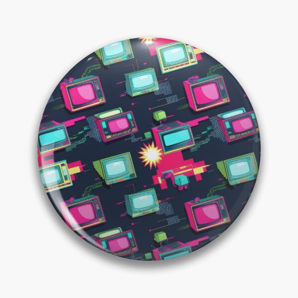 Item preview, Retro TVs pattern 90s arcade designed and sold by Expressions-Sel.