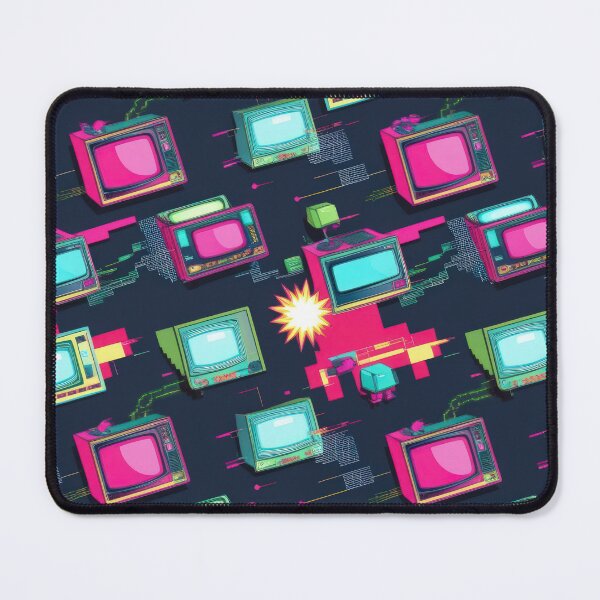 Item preview, Retro TVs pattern 90s arcade designed and sold by Expressions-Sel.