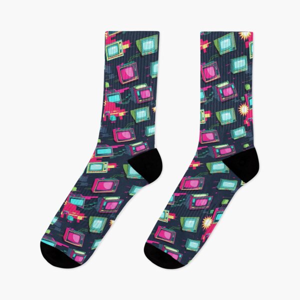 Item preview, Retro TVs pattern 90s arcade designed and sold by Expressions-Sel.