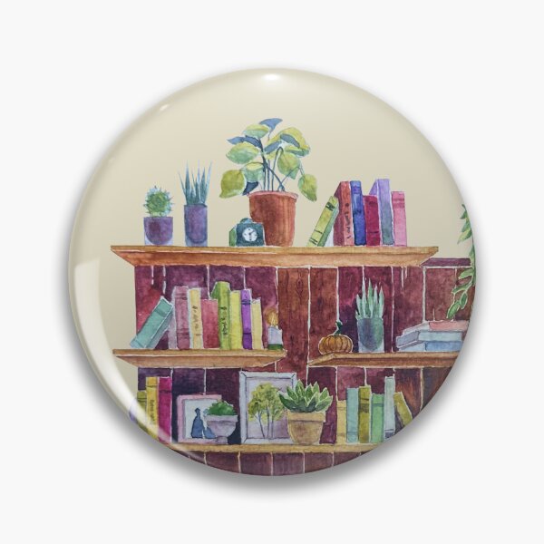 Item preview, Cozy Reading Corner | Watercolor Interior with Books & Plants for Booklovers designed and sold by OndeArt.