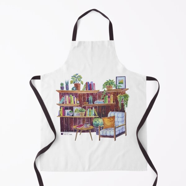 Item preview, Cozy Reading Corner | Watercolor Interior with Books & Plants for Booklovers designed and sold by OndeArt.