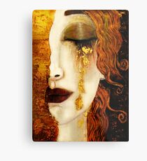 Klimt Golden Tears Metal Print
