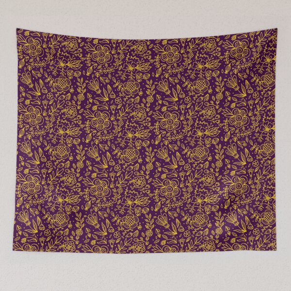 Item preview, Floral doodles yellow designed and sold by Argunika.