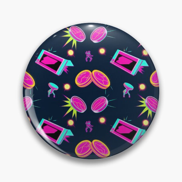 Item preview, Retro Pink coins pattern 90s arcade designed and sold by Expressions-Sel.