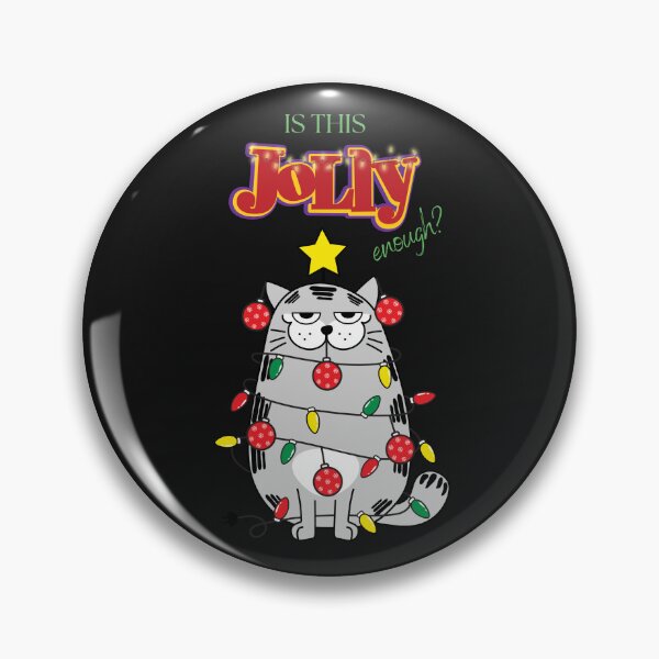 Item preview, Is This Jolly Enough Funny Cat Chrismas Lights T-shirt Christmas Present Idea Accesories designed and sold by MarlenaMadlen.