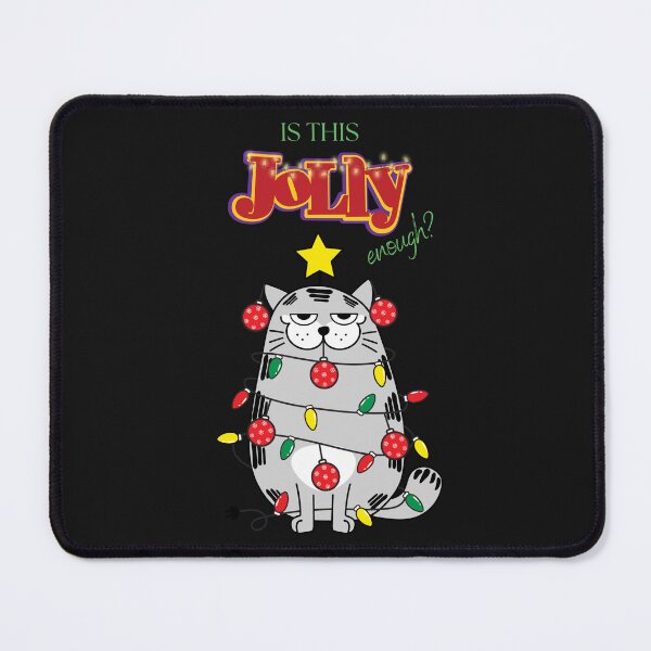 Item preview, Is This Jolly Enough Funny Cat Chrismas Lights T-shirt Christmas Present Idea Accesories designed and sold by MarlenaMadlen.