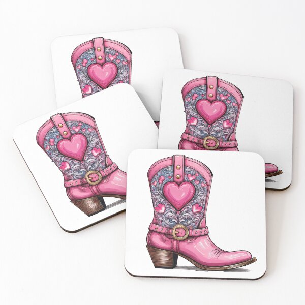 Item preview, Glamorous Cowboy Boot with Hearts – A Unique and Stylish Western-Inspired Design for Country Fashion Lovers and Trendsetters designed and sold by Negative Vibes Only.