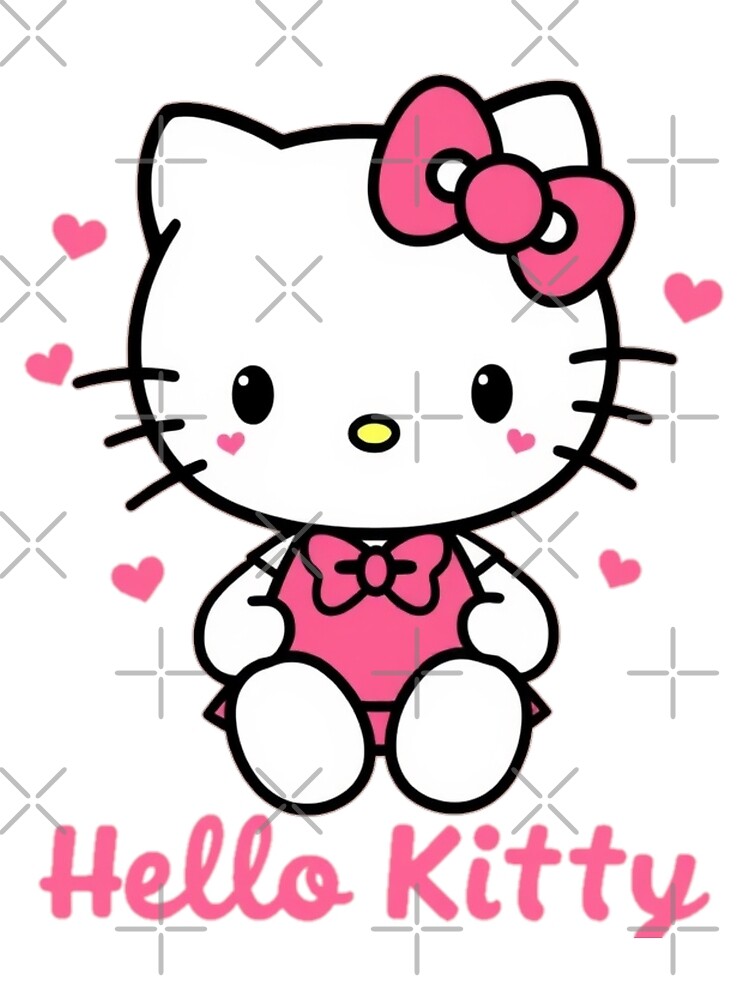 Pink Hello Kitty Design Logo | Sticker