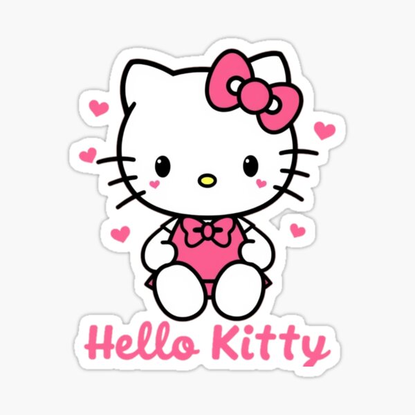 Vista previa del artículo con la obra «Logotipo con diseño de Hello Kitty en color rosa», diseñado y vendido por iloveyourcupid.