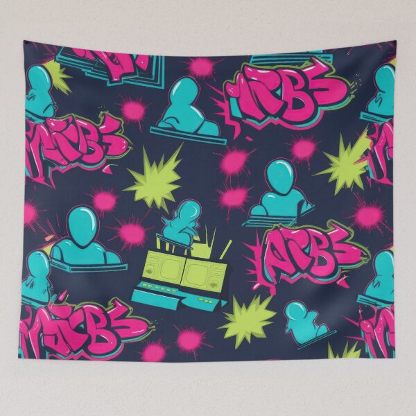 Item preview,  Retro graphite pattern 90s arcade designed and sold by Expressions-Sel.