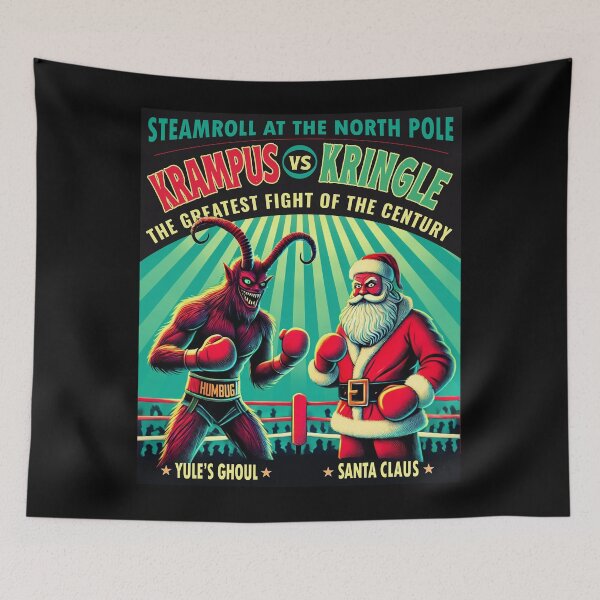 Item preview, Krampus vs Kringle Boxing Match – Epic Christmas Showdown designed and sold by Victor Shadehorn.