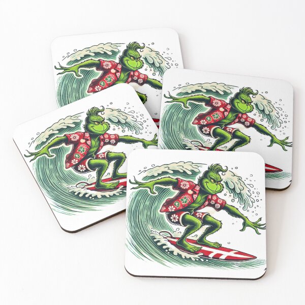 Item preview, Grinch’s Gnarly Christmas Wave designed and sold by Design Delinquent.
