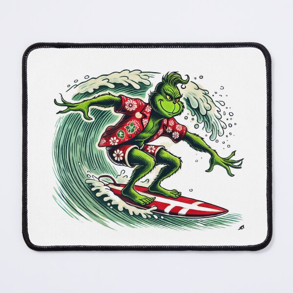 Item preview, Grinch’s Gnarly Christmas Wave designed and sold by Design Delinquent.