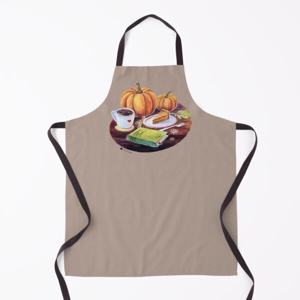 Item preview, Autumn Coffee Dreams | Pumpkin & Books Hand Painted Watercolor designed and sold by OndeArt.