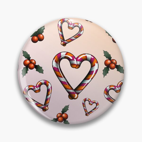 Item preview, Lesbian Candy Cane Heart  designed and sold by RetroCoven.
