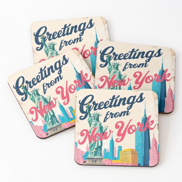 Item preview, Greetings From New York USA Vintage Travel Retro Postcard Design designed and sold by TravelPostcardGems.