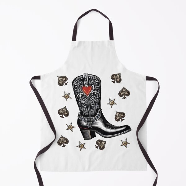 Item preview, Glamorous Black Cowboy Boot with Spades – A Unique and Stylish Western-Inspired Design for Country Fashion Lovers and Trendsetters designed and sold by Negative Vibes Only.