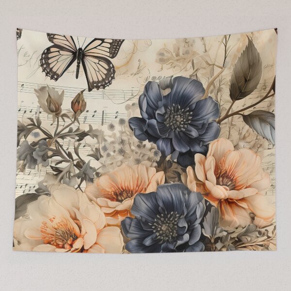 Item preview, Whimsical Butterflies and Roses - Music Butterflies designed and sold by Frame & Fold.