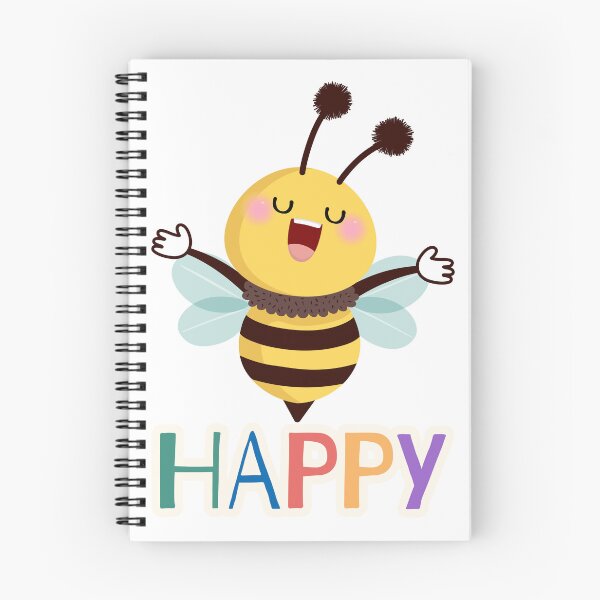 Item preview, Friendly Little Bee with the phrase Be Happy designed and sold by mysummerland.