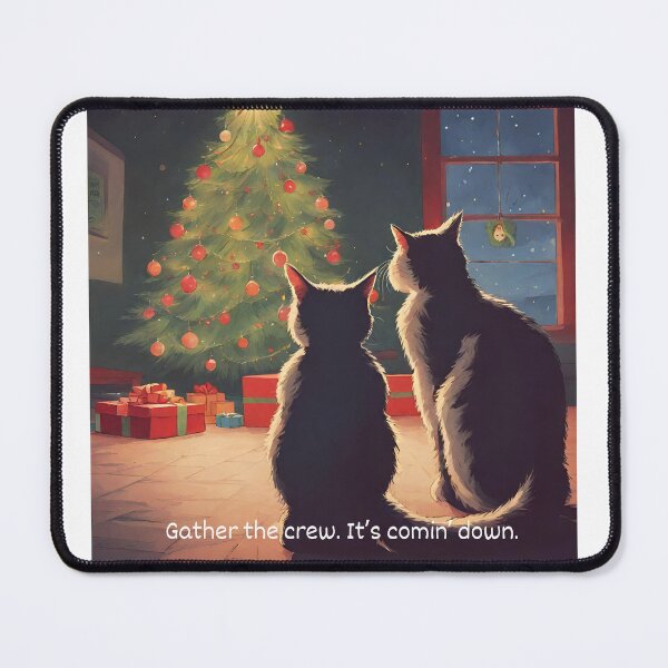 Item preview, Christmas cats planning destruction designed and sold by Petthecatshop.
