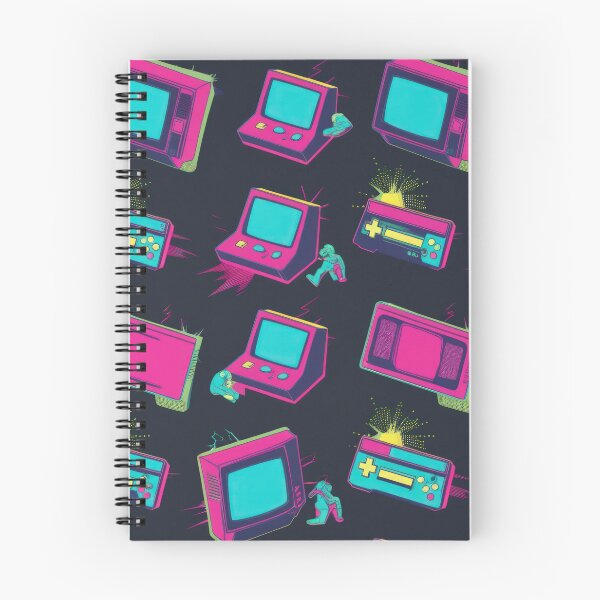 Item preview, vintage TVs with joysticks pattern 90s arcade designed and sold by Expressions-Sel.