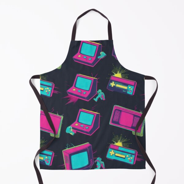 Item preview, vintage TVs with joysticks pattern 90s arcade designed and sold by Expressions-Sel.