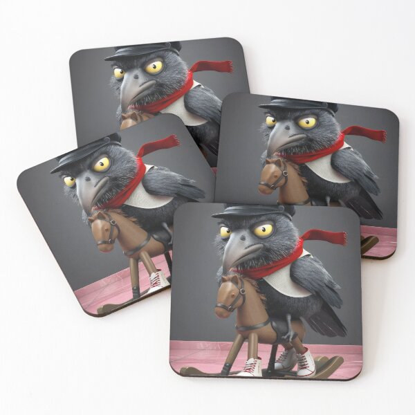 Item preview, A bird on a rocking horse. designed and sold by MyHappyArtShop.