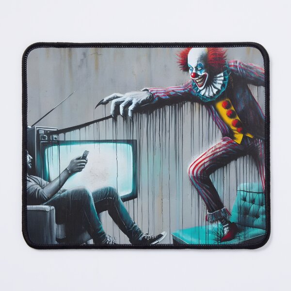 Item preview, Evil clown pulling out of a TV (00015) designed and sold by cedmultimedia.