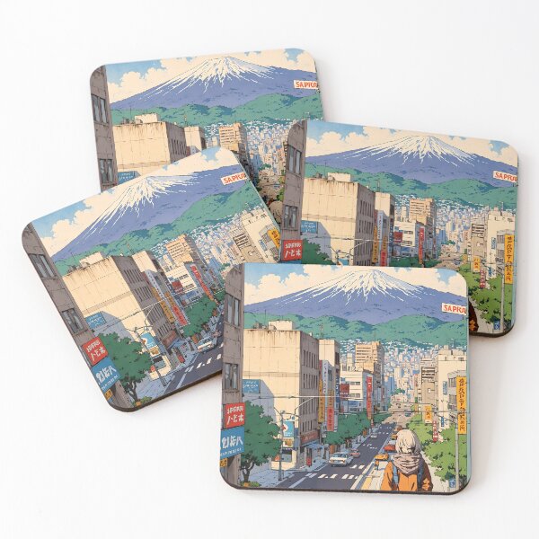 Item preview, Retro Anime Girl in Sapporo Japan 80s Vintage Travel designed and sold by Retro-Anime9.