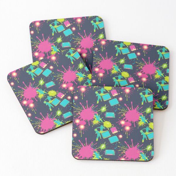Item preview, colored paint splashes pattern 90s arcade designed and sold by Expressions-Sel.