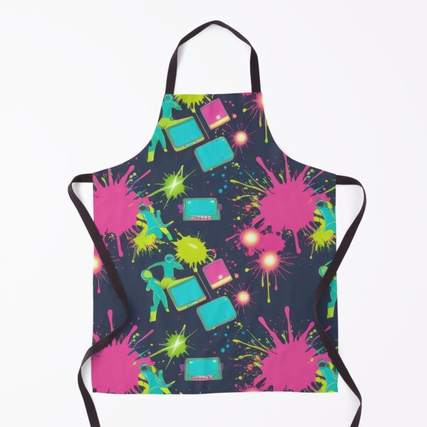 Item preview, colored paint splashes pattern 90s arcade designed and sold by Expressions-Sel.