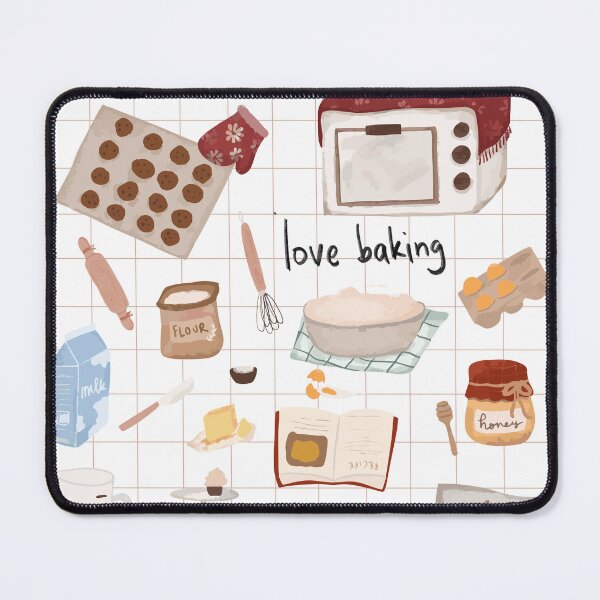 Item preview, Baking lover elements kitchen tools pastry cake doodle designed and sold by doodlyanddeva.