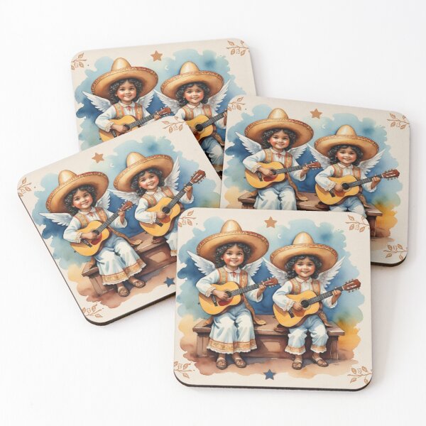Artikelvorschau, Feliz Navidad Engelskinder mit Sombreros und Gitarren entworfen und verkauft von Meandmyshop.