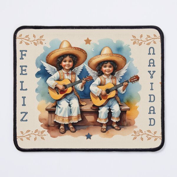 Artikelvorschau, Feliz Navidad Engelskinder mit Sombreros und Gitarren entworfen und verkauft von Meandmyshop.