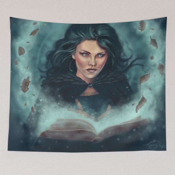 Item preview, The Wheel Turns - Woman with Spellbook designed and sold by Tiffany Toland-Scott.