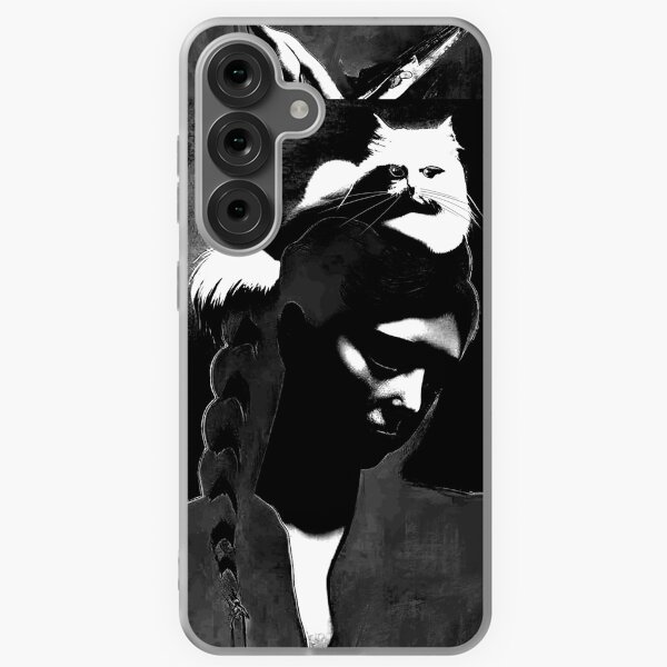 Cat on my Head Monochrome by iServalan for Tale Teller Club Music Samsung Galaxy Soft Case