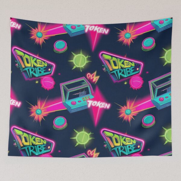 Item preview, vintage Token pattern 90s arcade designed and sold by Expressions-Sel.
