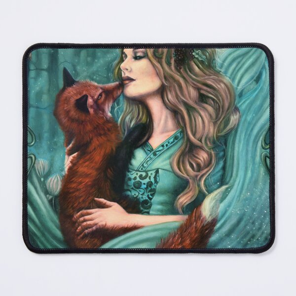 Item preview, Unfamiliar Familiar - Witchy Woman with Fox Pet designed and sold by Tiffany Toland-Scott.
