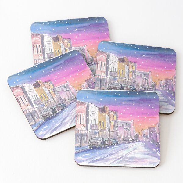Item preview, Snowfall in Park City Utah Main Street Night designed and sold by artshop77.