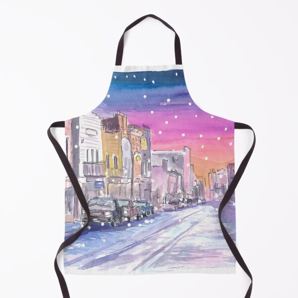 Item preview, Snowfall in Park City Utah Main Street Night designed and sold by artshop77.