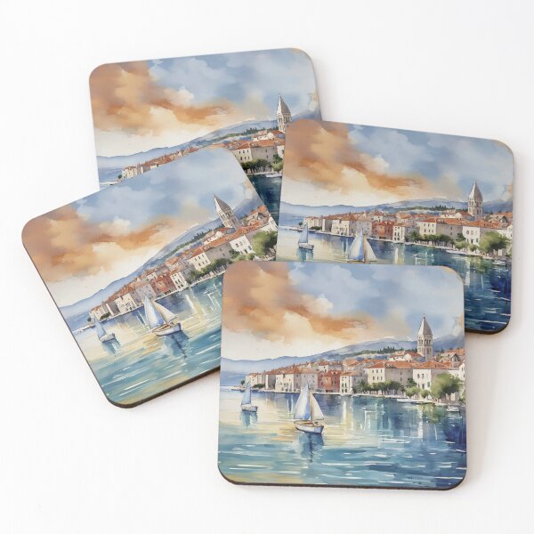 Item preview, Split Croatia Watercolor designed and sold by Magnolia Valley Art.