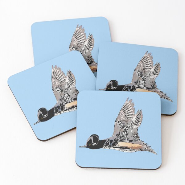 Item preview, Hooded Merganser Black Alternate Design  designed and sold by designsasstultd.