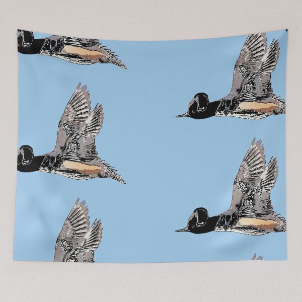 Item preview, Hooded Merganser Black Alternate Design  designed and sold by designsasstultd.