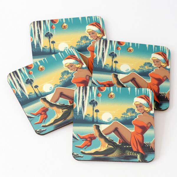 Item preview, Florida Wild Ones Holiday Pin Up Girl Style Print designed and sold by FloridaWildOnes.