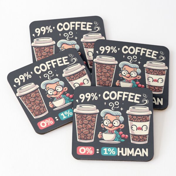 Item preview, 99% coffee, 1% human. Funny slogans designed and sold by nicnacc.