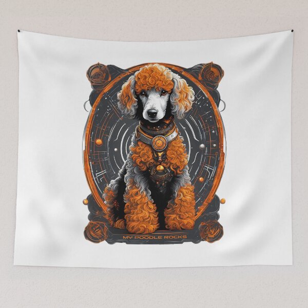 Item preview, Futuristic Poodle in a Sci-Fi Cosmic Realm | My Poodle Rocks designed and sold by MystiqSlav.