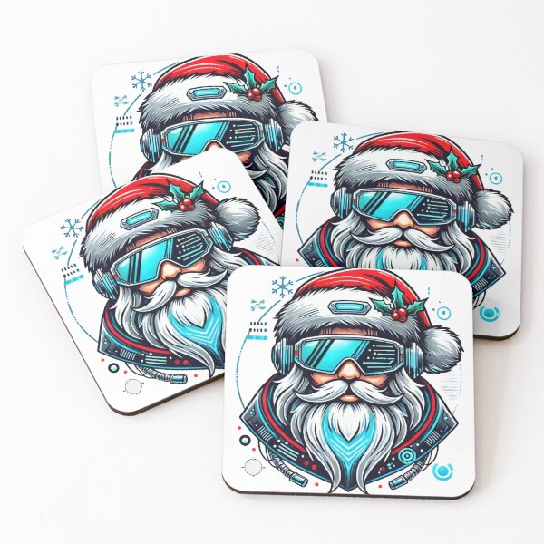 Item preview, High-Tech Santa Claus with Futuristic Sunglasses designed and sold by lubushop1.