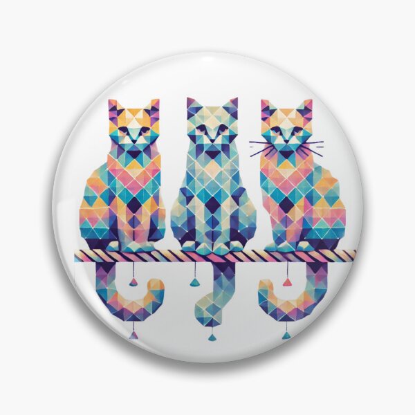 Item preview, Geometric Cat Trio designed and sold by becauseturkey.