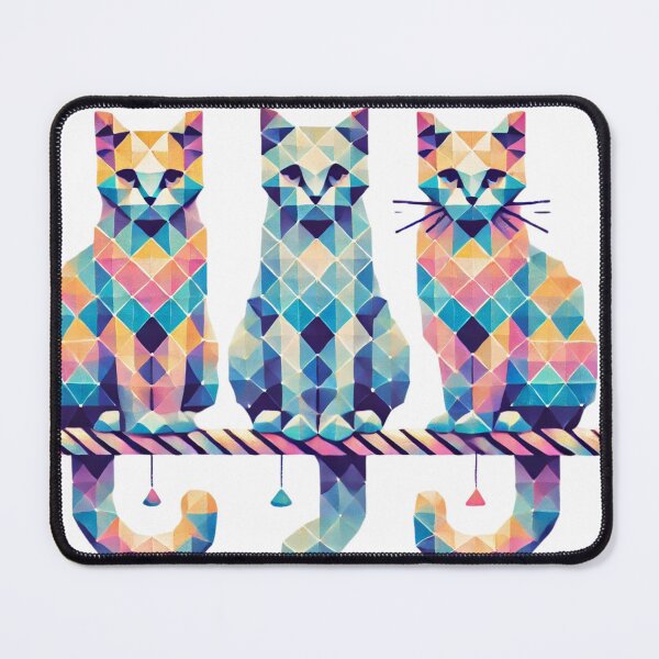 Item preview, Geometric Cat Trio designed and sold by becauseturkey.